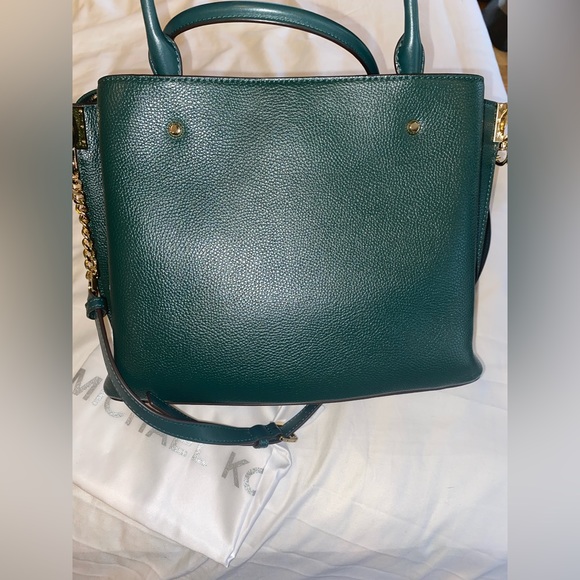 New Michael Kors Arielle Green Satchel Bag Large - Picture 6 of 10